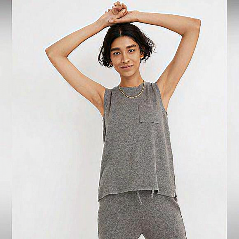 NWT Madewell- Breeze Muscle tank. Grey, size xs